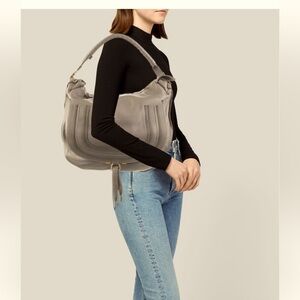 Chloé - Gorgeous Leather Marcie Shoulder Bag - Grey